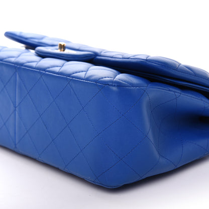 Chanel Lambskin Quilted Jumbo Double Flap Blue 9 of 9