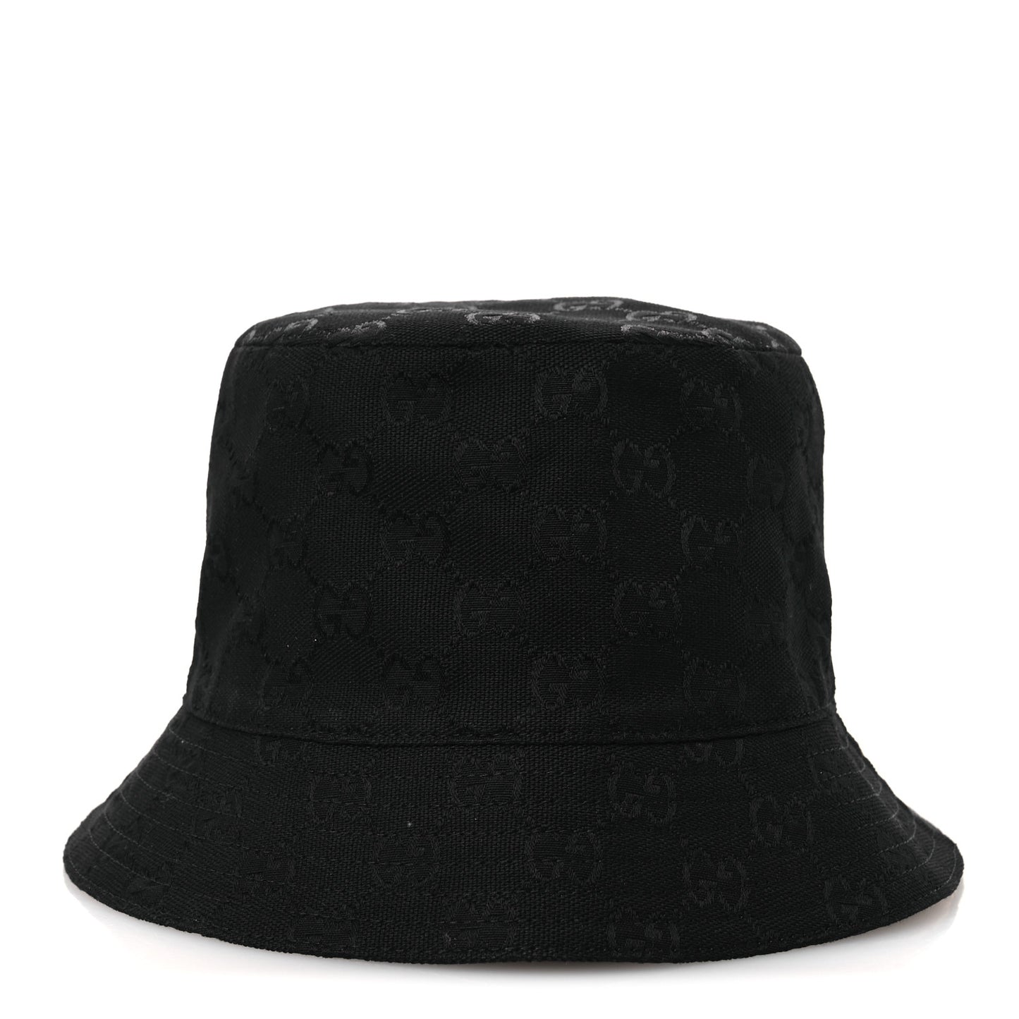 Canvas Monogram Reversible Bucket Hat L Black Beige