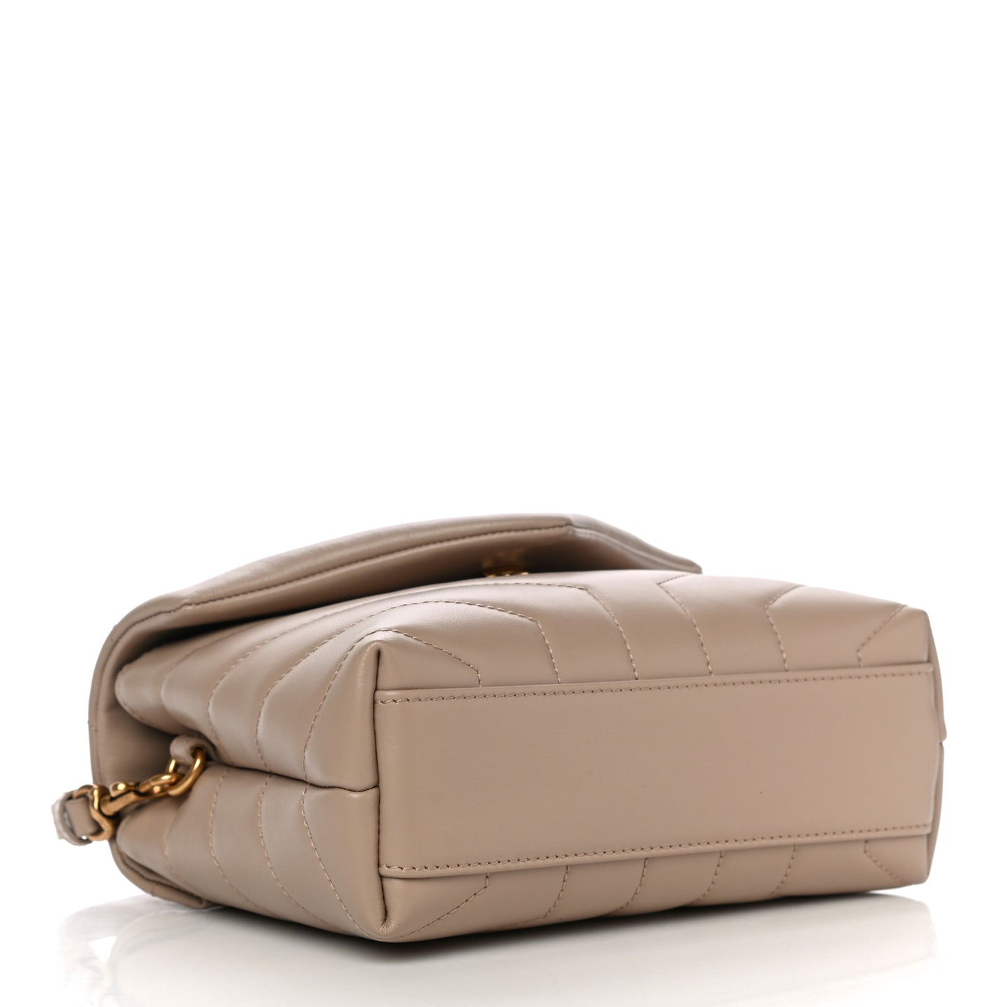 Calfskin Y Quilted Monogram Toy Loulou Crossbody Bag Latte