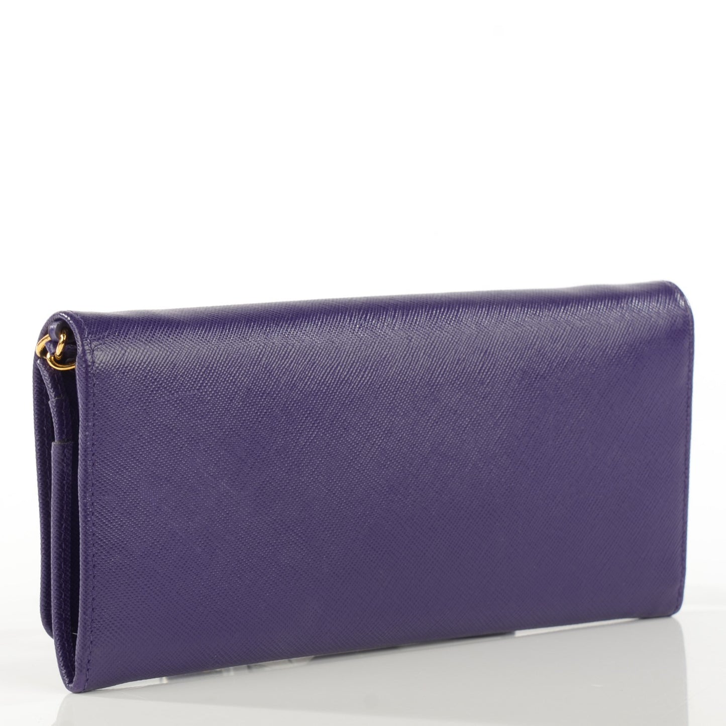 Saffiano Metal Oro Chain Wallet Viola