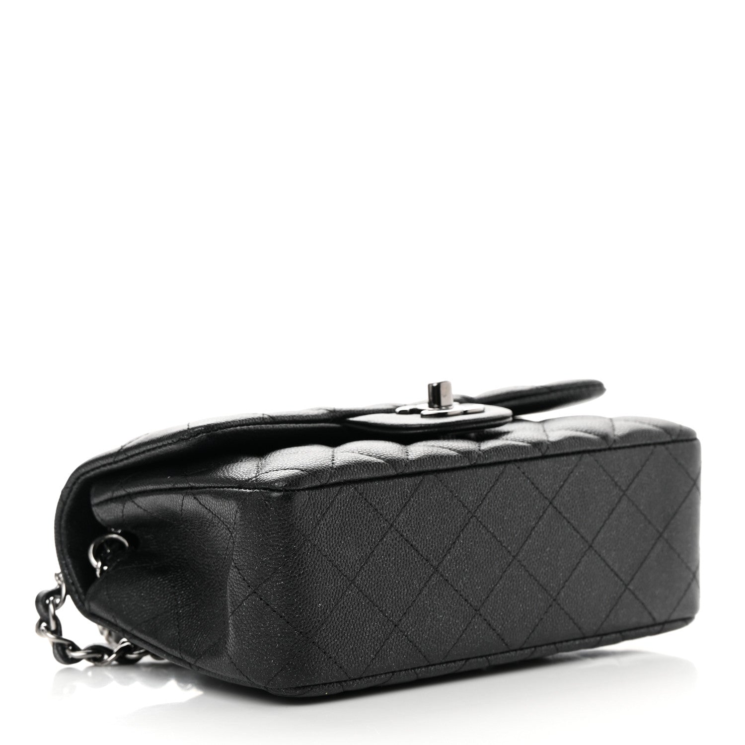 Chanel Iridescent Caviar Quilted Mini Rectangular Flap Black 3 of 10
