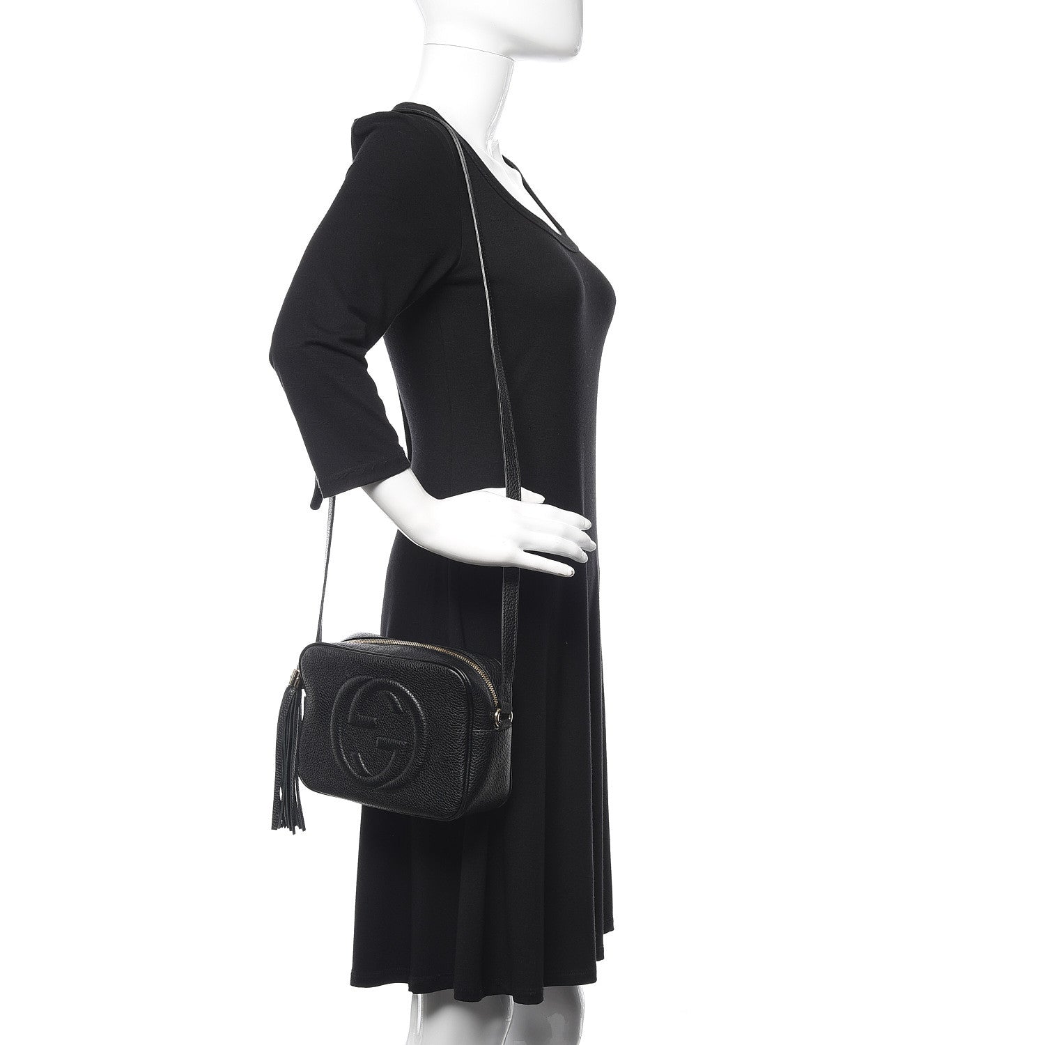 Gucci Pebbled Calfskin Small Soho Disco Bag Black 2 of 10