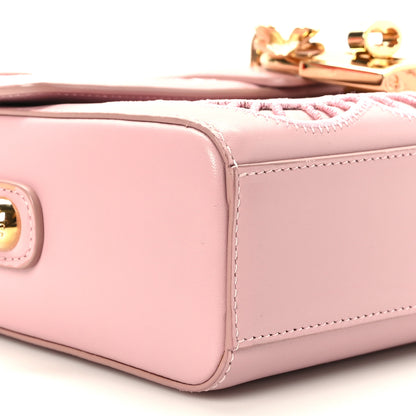 Dolce & Gabbana Lambskin Embroidered Laser Cut Shoulder Bag Rose Poudre 7 of 8