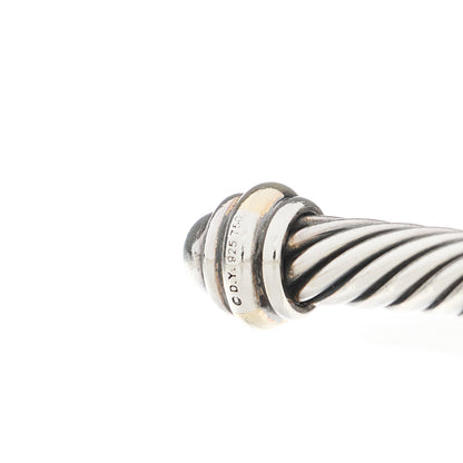 David Yurman Sterling Silver 18K Yellow Gold 4mm Cable Classics Bracelet 3 of 4