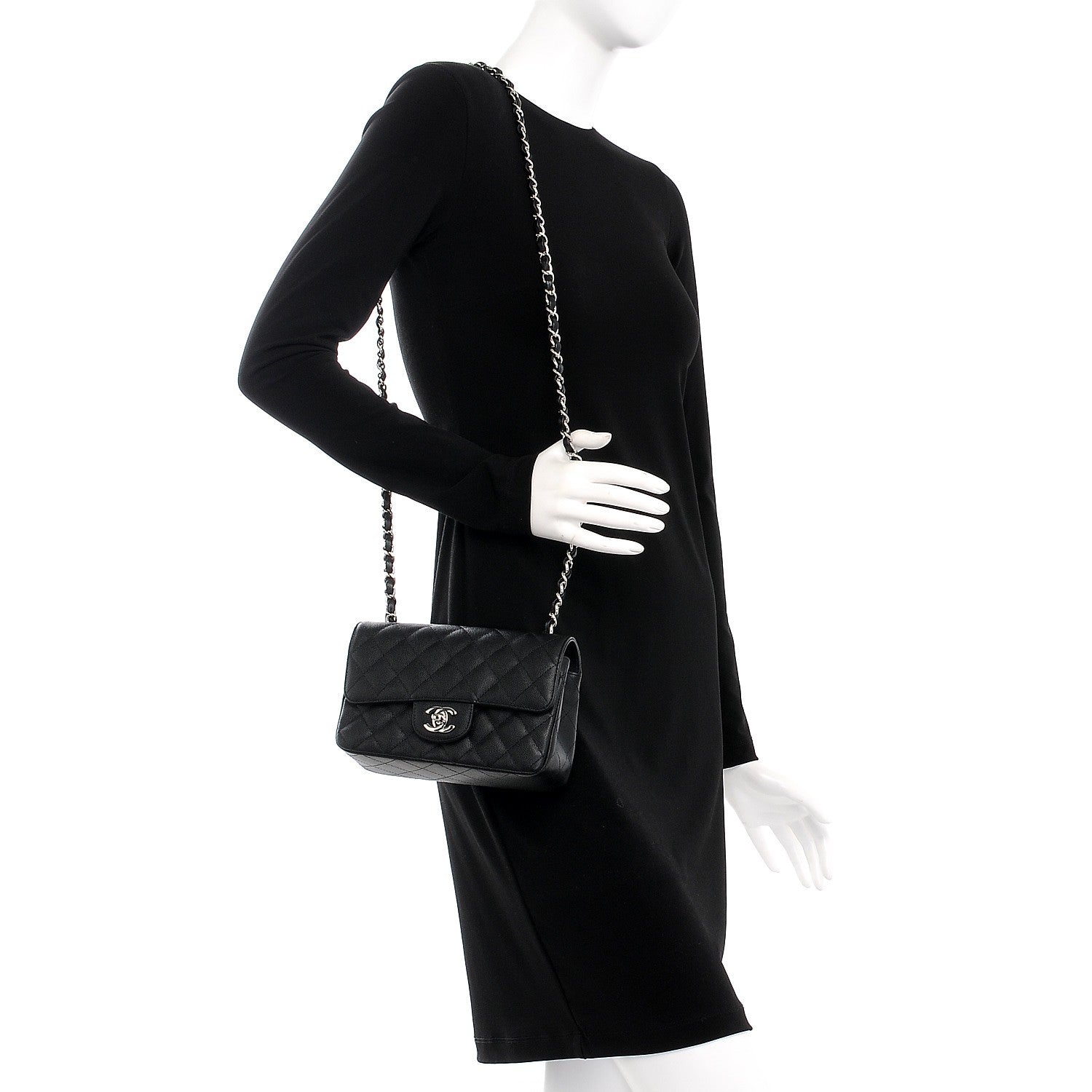Chanel Caviar Quilted Mini Rectangular Flap Black 2 of 8