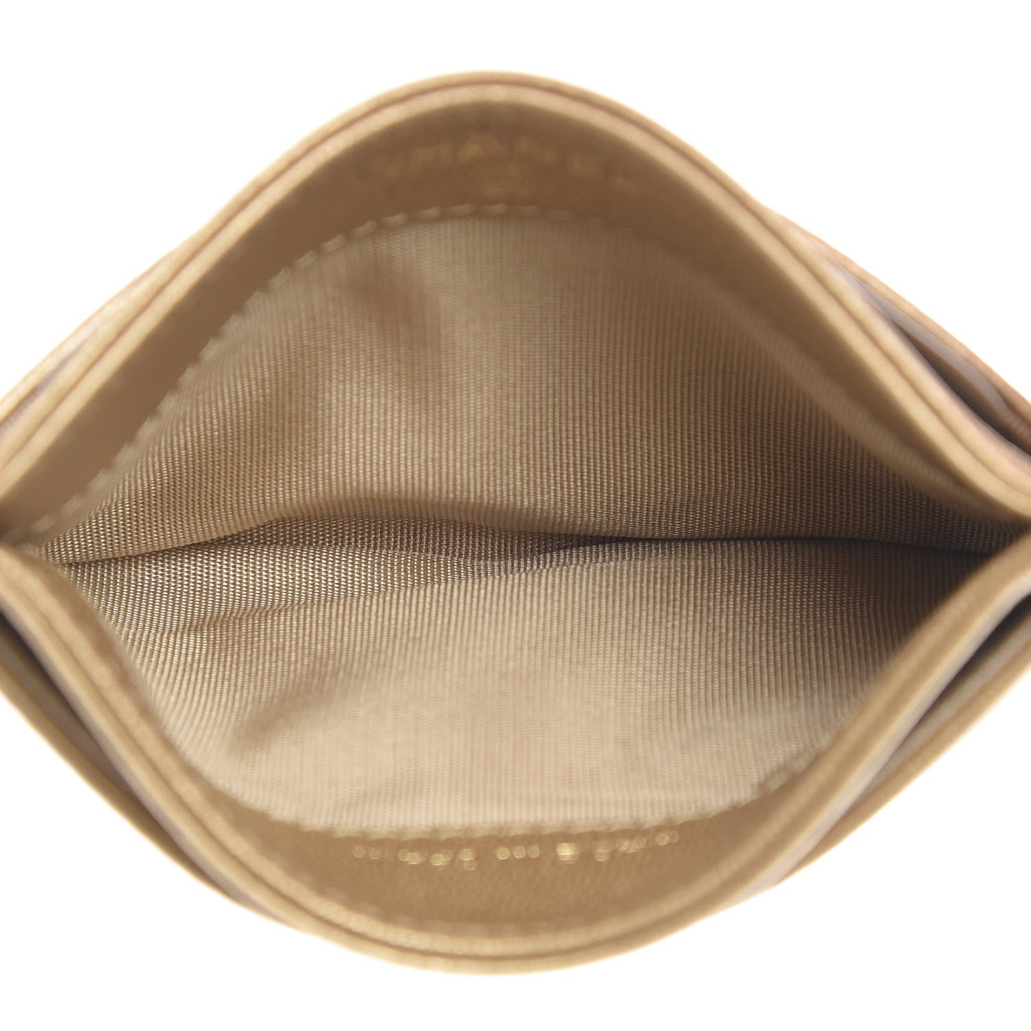 Chanel Metallic Goatskin Quilted Chanel 19 Card Holder Gold 5 of 9