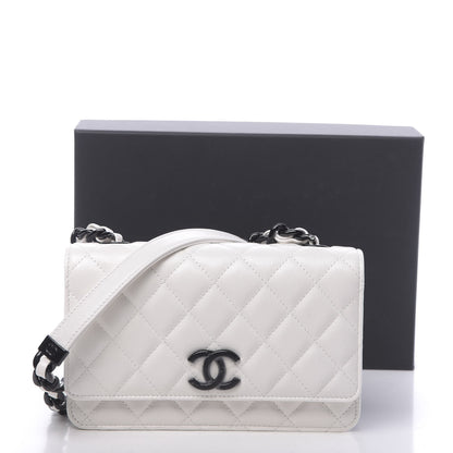 Chanel Caviar Quilted My Everything Wallet On Chain WOC White 12 of 12