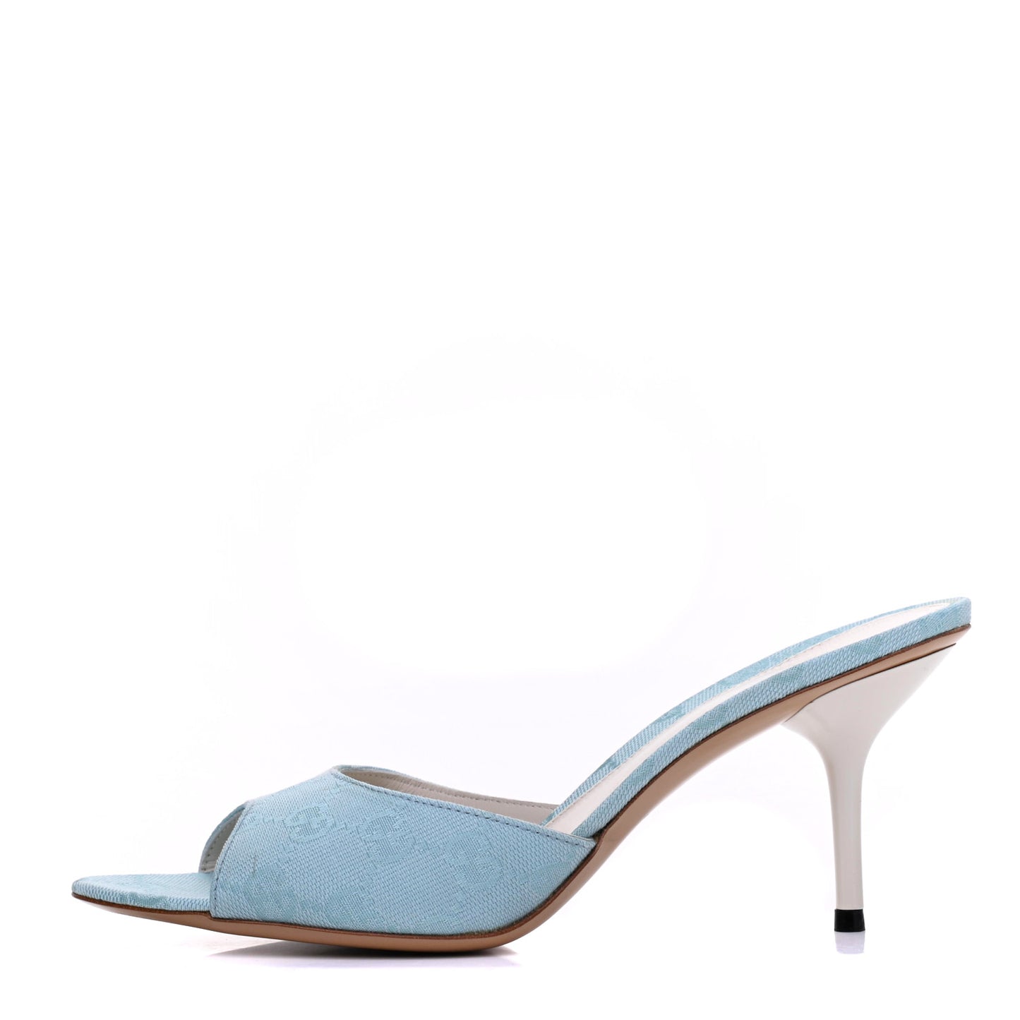 Monogram Mid Heel Slides 37.5 Sea Blue