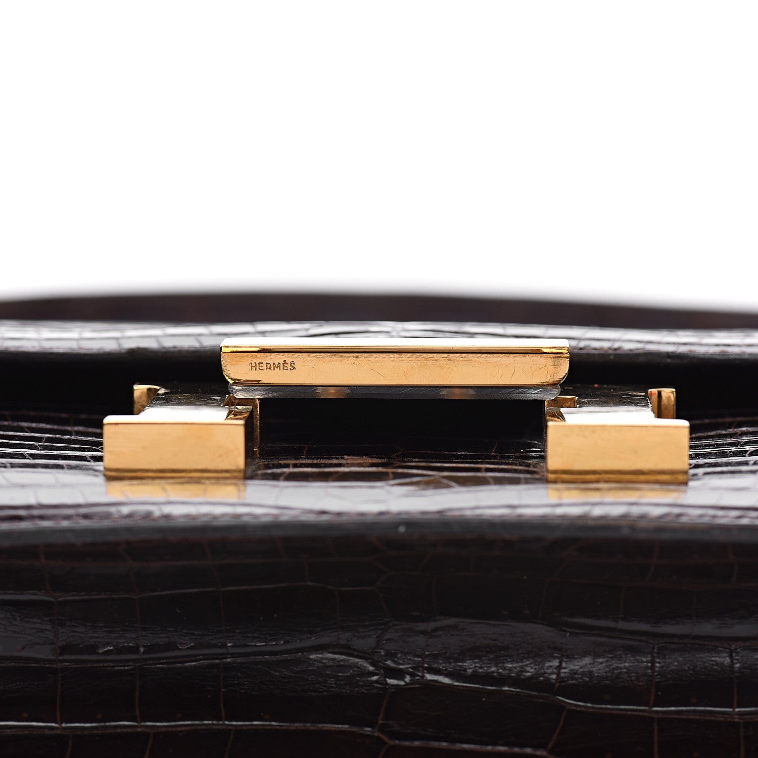 Hermes Shiny Porosus Crocodile Constance 23 Havane 12 of 18
