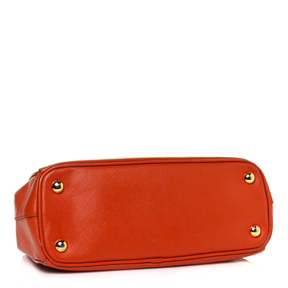 Prada Saffiano Small Galleria Double Zip Tote Papaya 3 of 20