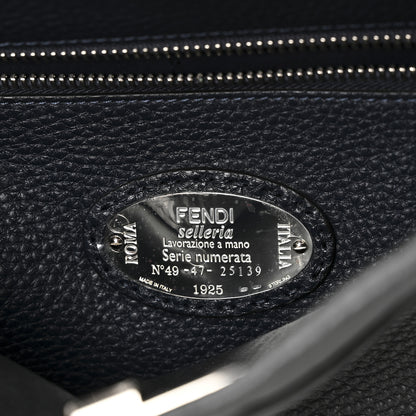 Fendi Cuoio Romano Selleria Bi-Color Large Peekaboo Iconic Fit Satchel Asfalto Lavagna 7 of 10
