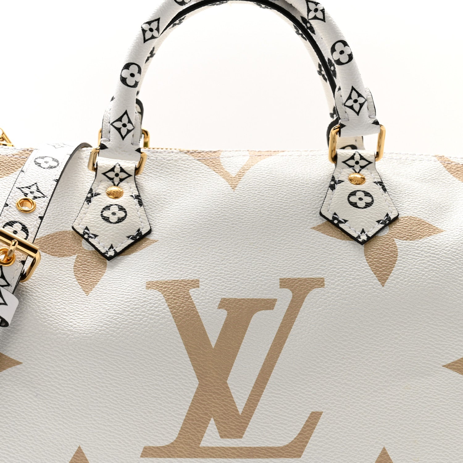 Louis Vuitton Monogram Giant Speedy Bandouliere 30 Kaki Beige 9 of 12