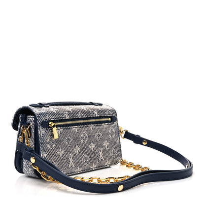 Louis Vuitton Monoglam Pochette Metis East West Blue 3 of 9
