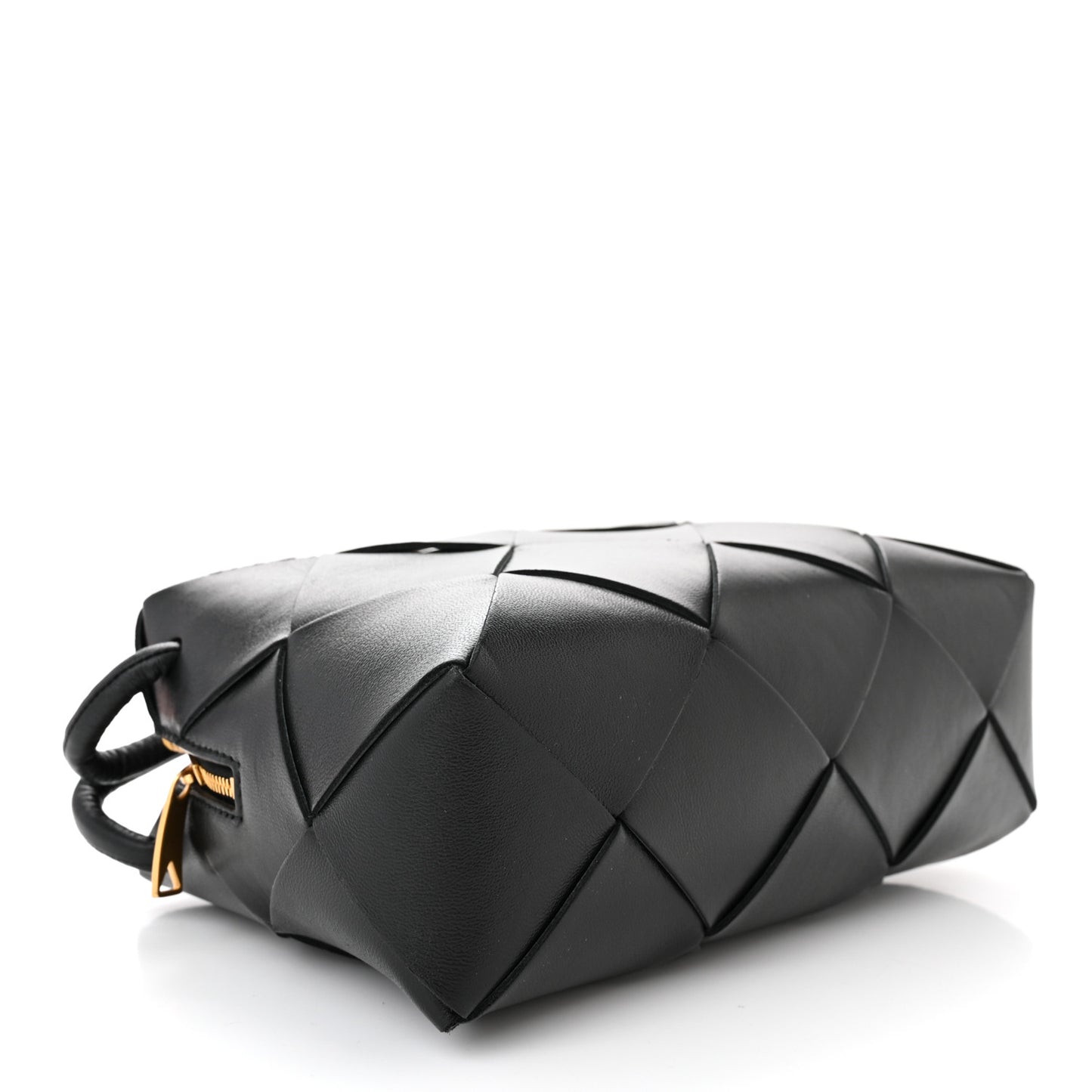 Lambskin Maxi Intrecciato Small Cassette Camera Bag Black