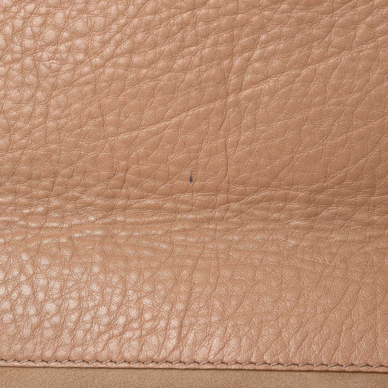 Gucci Pebbled Calfskin 1973 Clutch Beige 9 of 10