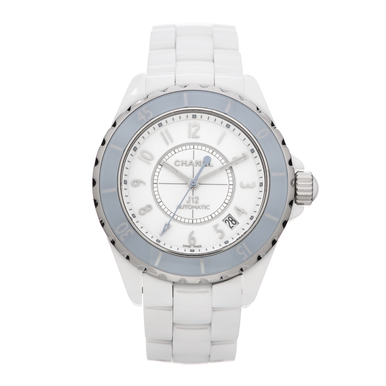 Chanel Stainless Steel Ceramic 38mm J12 Automatic Watch Soft Blue 1 of 4