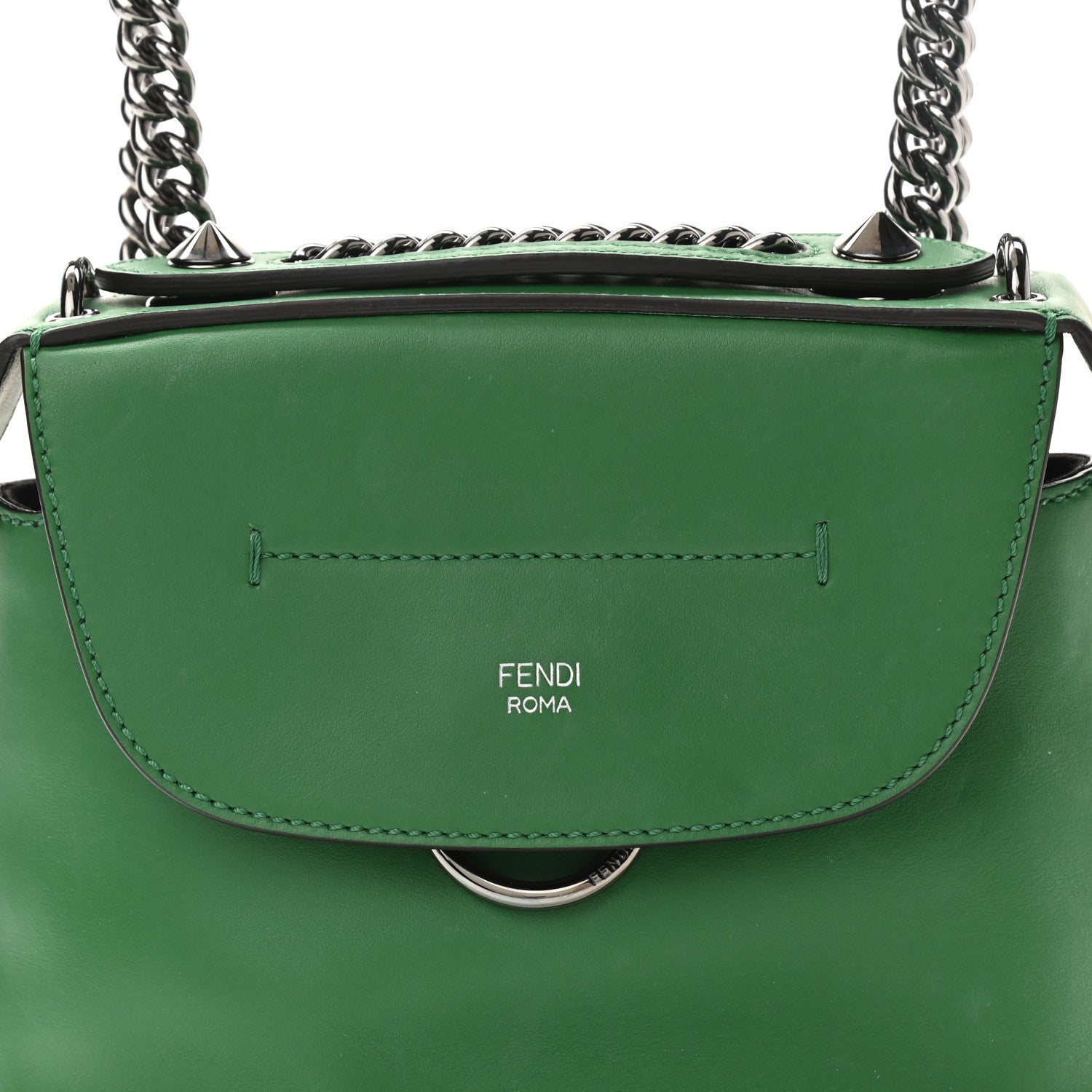 Fendi Vitello Century Opaco Mini Back to School Backpack Green 9 of 11