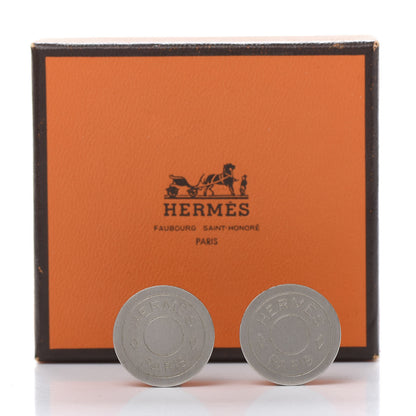 Hermes Palladium Clou De Selle Clip On Earrings 5 of 5