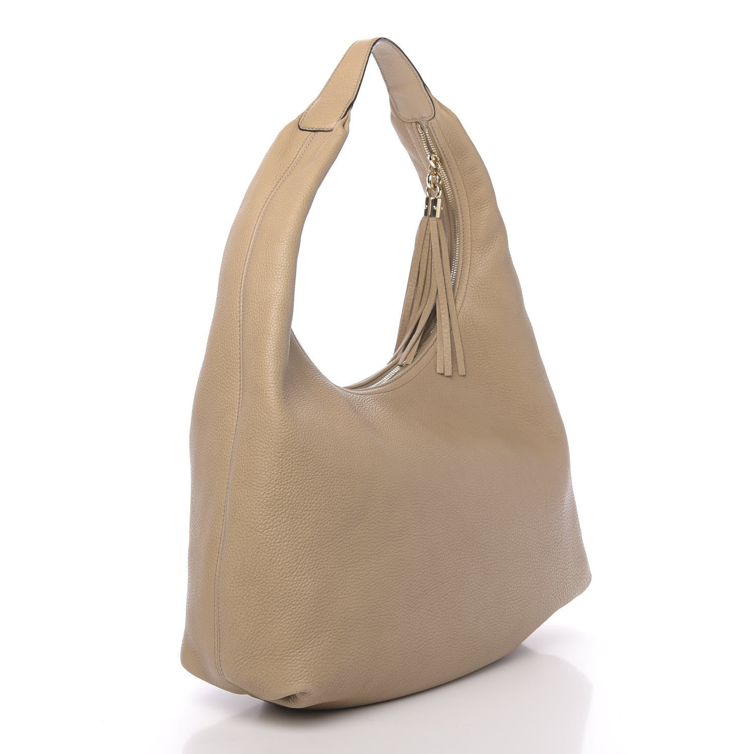 Gucci Pebbled Calfskin Large Soho Hobo Beige 2 of 12