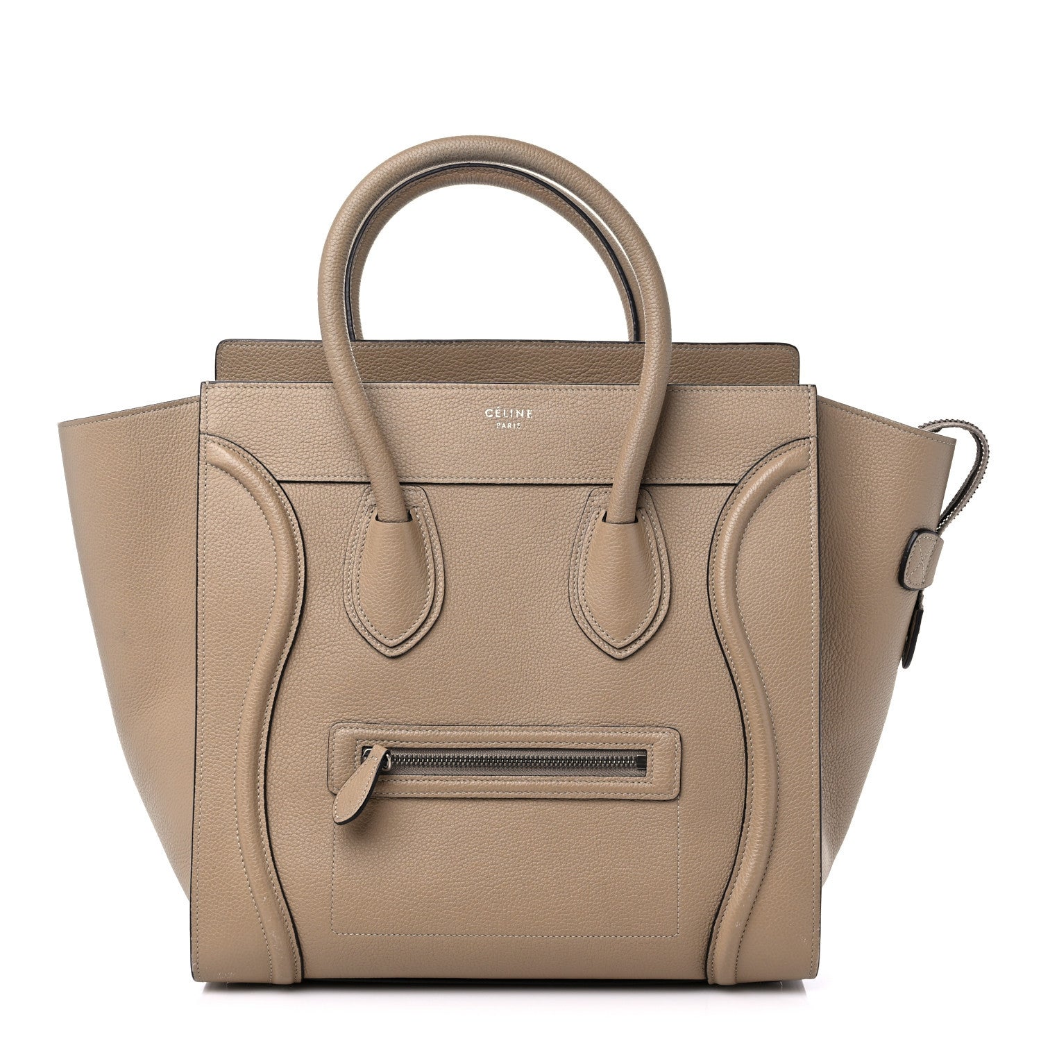 Celine Drummed Calfskin Mini Luggage Dune 1 of 15