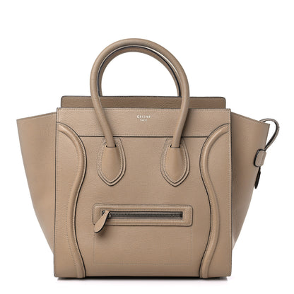 Celine Drummed Calfskin Mini Luggage Dune 1 of 15