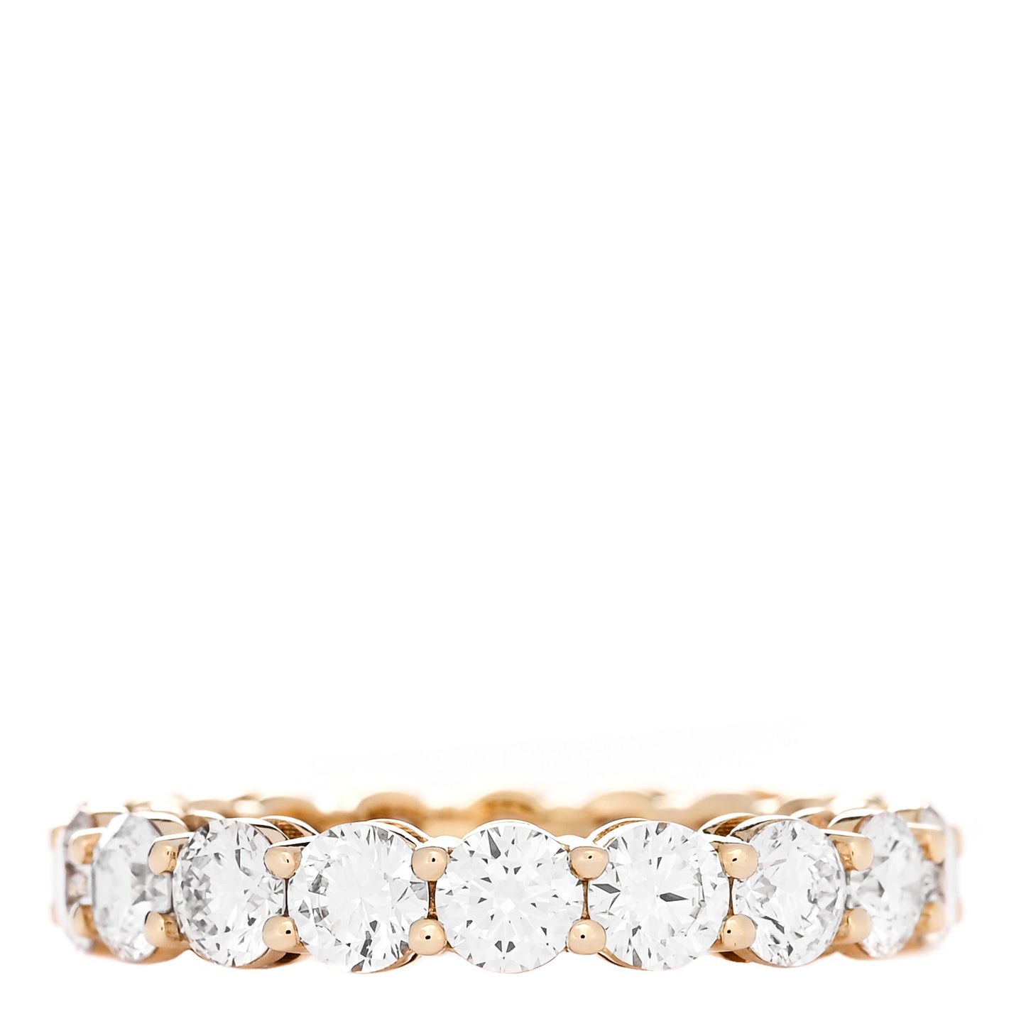 18K Yellow Gold Diamond 3.7mm Embrace Eternity Band Ring 49/5