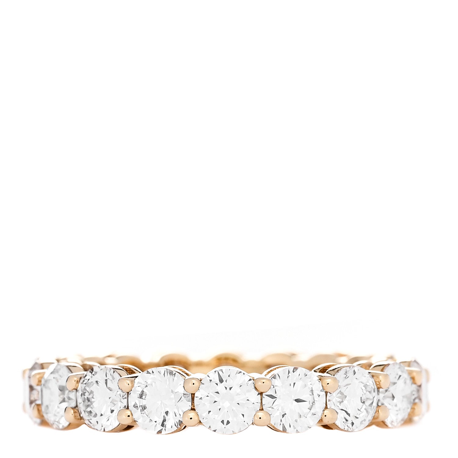 Tiffany 18K Yellow Gold Diamond 3.7mm Embrace Eternity Band Ring 49/5 1 of 5