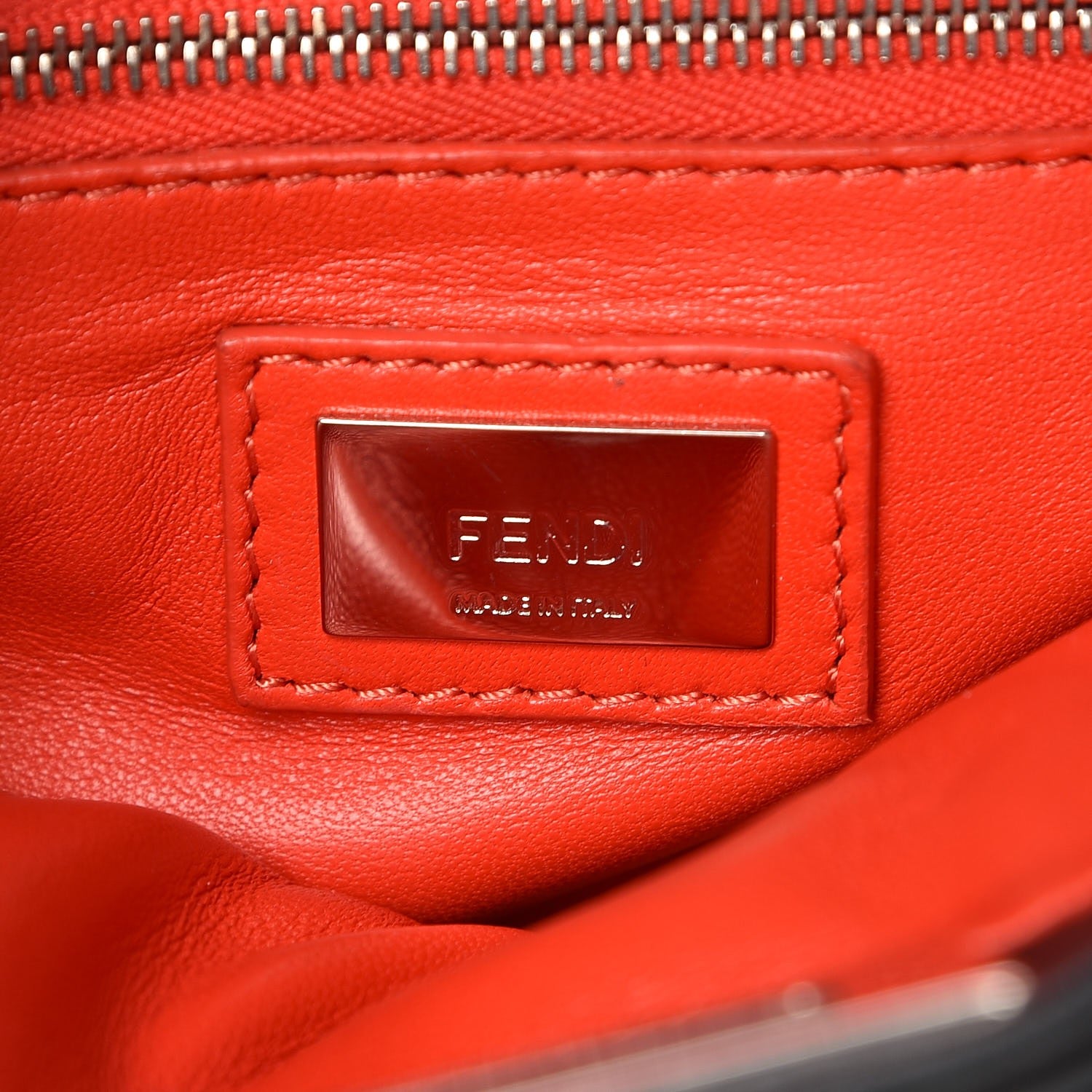 Fendi Nappa Karung Monster Eyes Mini Peekaboo Iconic Satchel Black Papavero 7 of 13