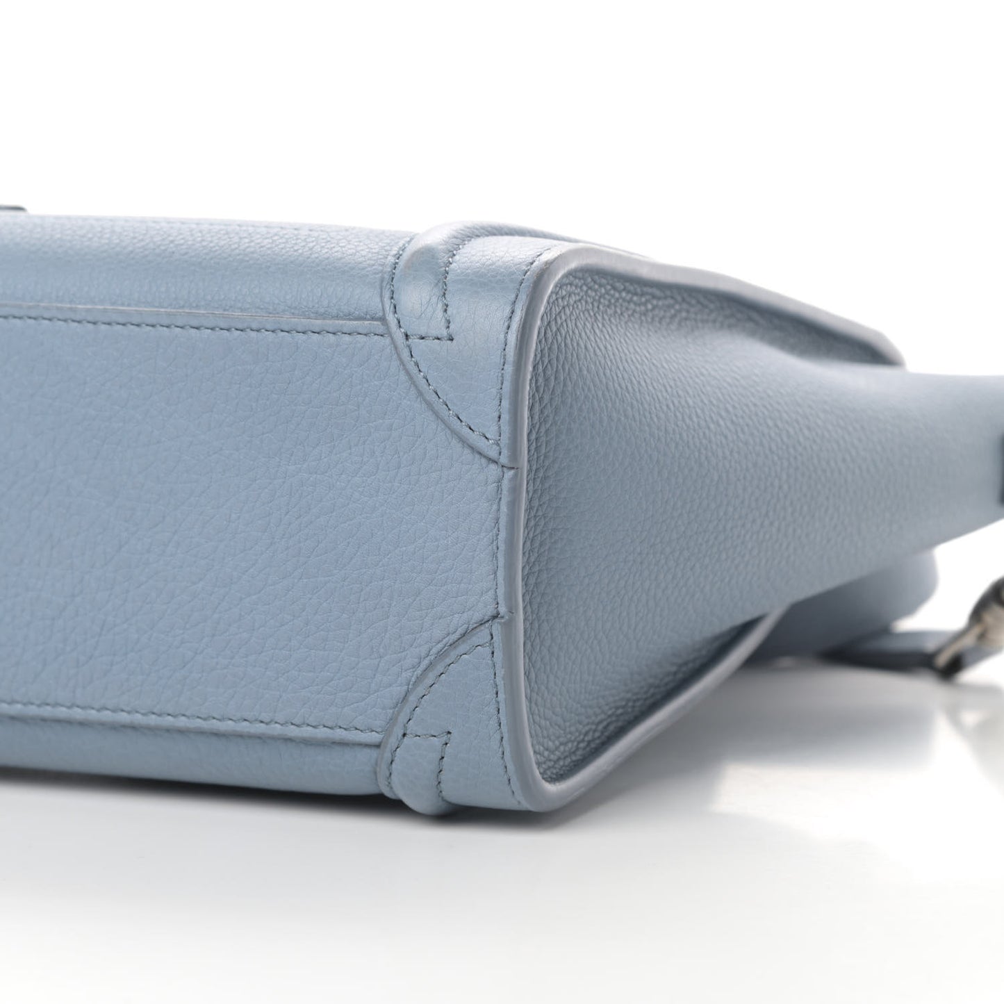 Drummed Calfskin Nano Luggage Blue
