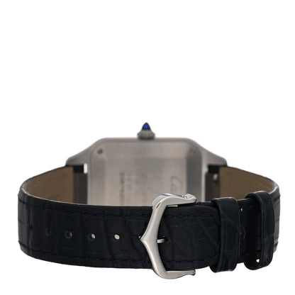 Cartier Stainless Steel Alligator 31.4mm Santos Dumont Quartz Watch 3 of 5