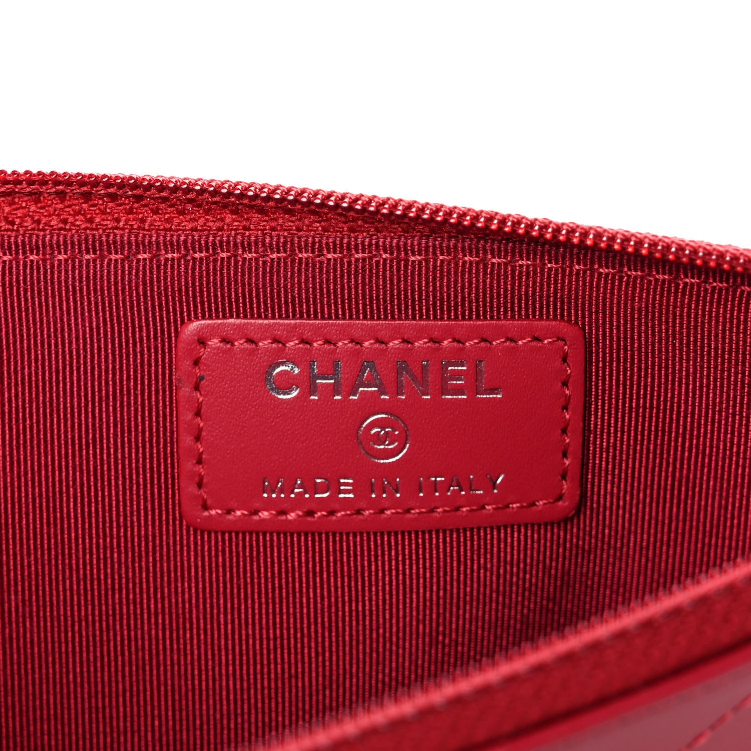 Chanel Calfskin Stitched Removable Insert Red 6 of 8