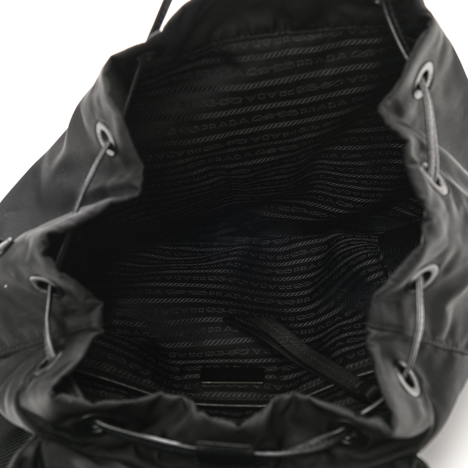 Prada Nylon New Vela Monochrome Studded Backpack Black 5 of 9