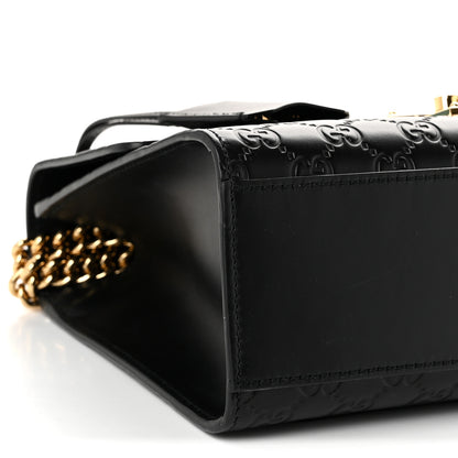 Gucci Guccissima Medium Padlock Shoulder Bag Black 9 of 10