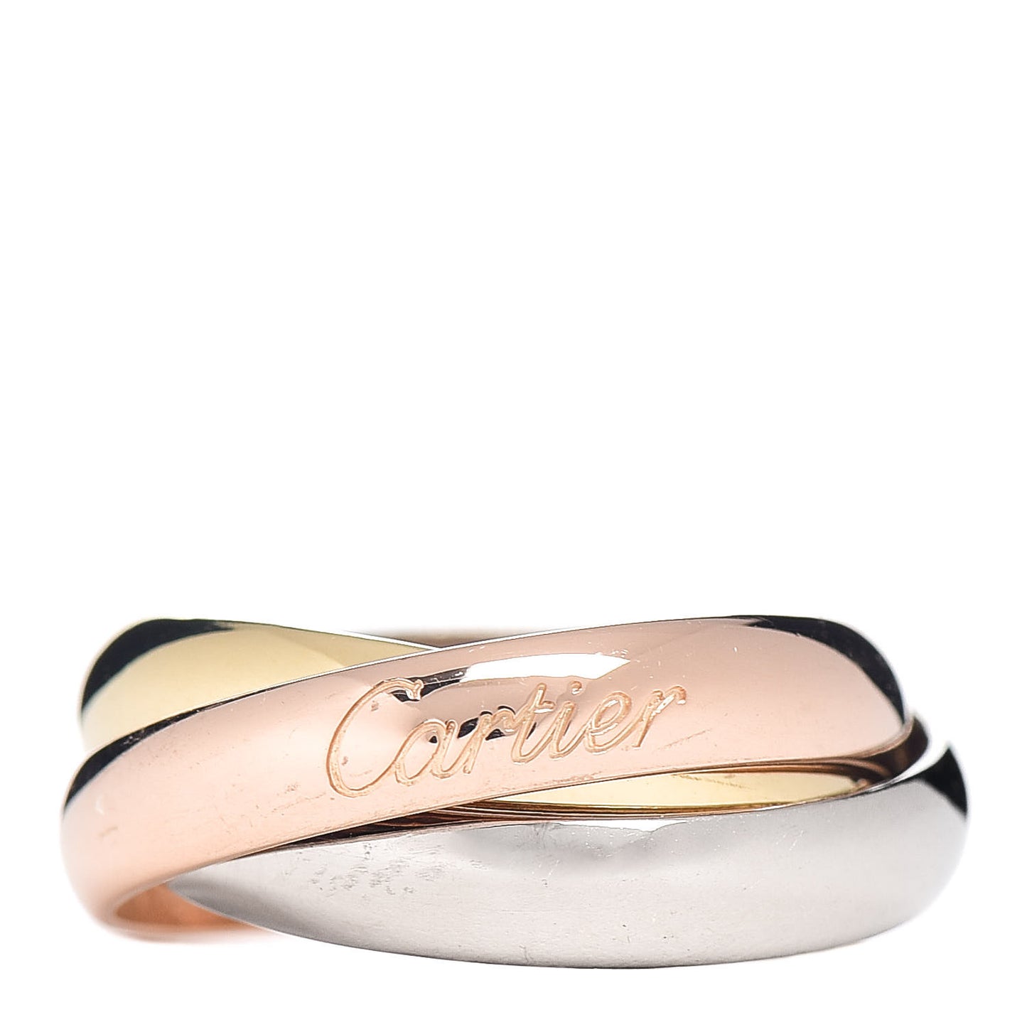 18K Pink Yellow White Gold Classic Trinity Ring 49 4.75