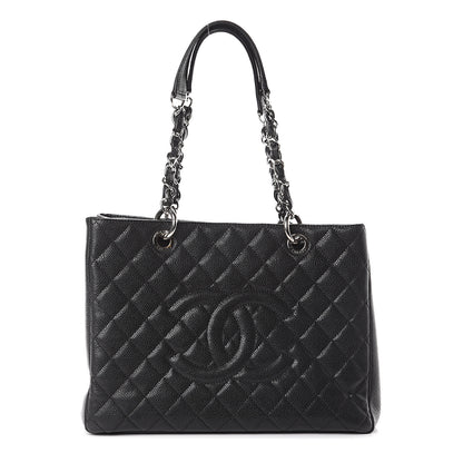 Chanel Caviar Quilted Grand Shopping Tote GST Black 1 of 8