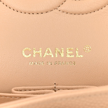 Chanel Caviar Quilted Medium Double Flap Beige 5 of 9