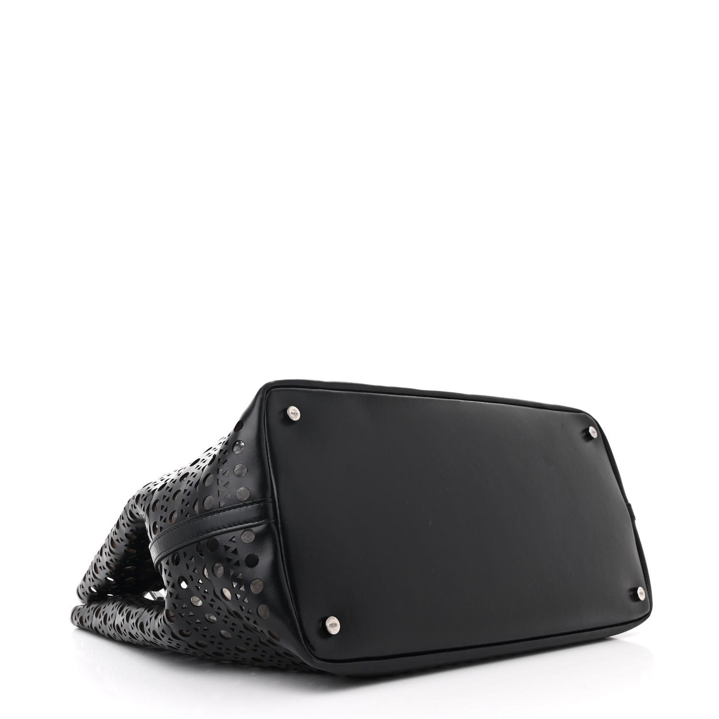 Lux Calfskin Vienne Large Mina Tote Black