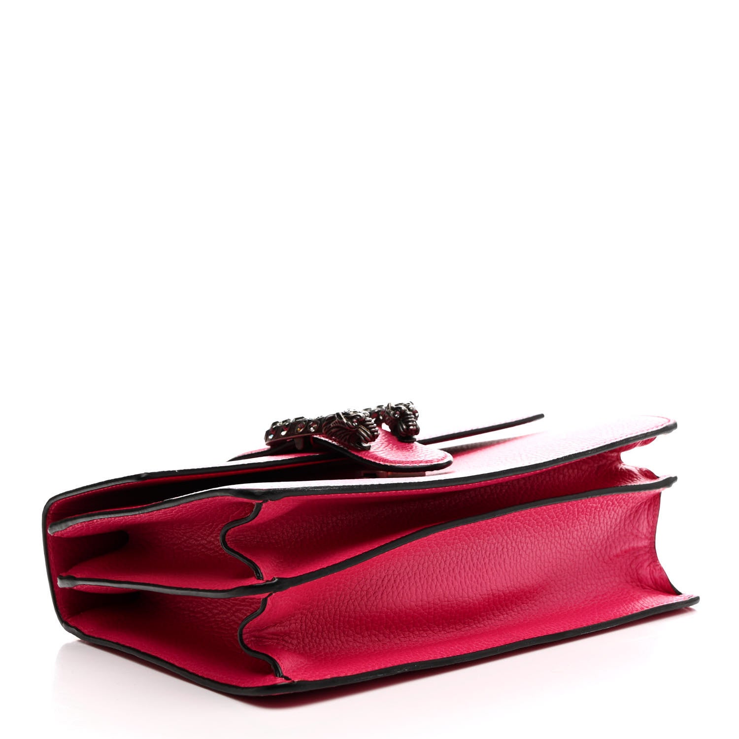 Gucci Dollar Calfskin Crystal Web Medium Dionysus Bamboo Top Handle Bag Box Pink Black Diamond 4 of 17