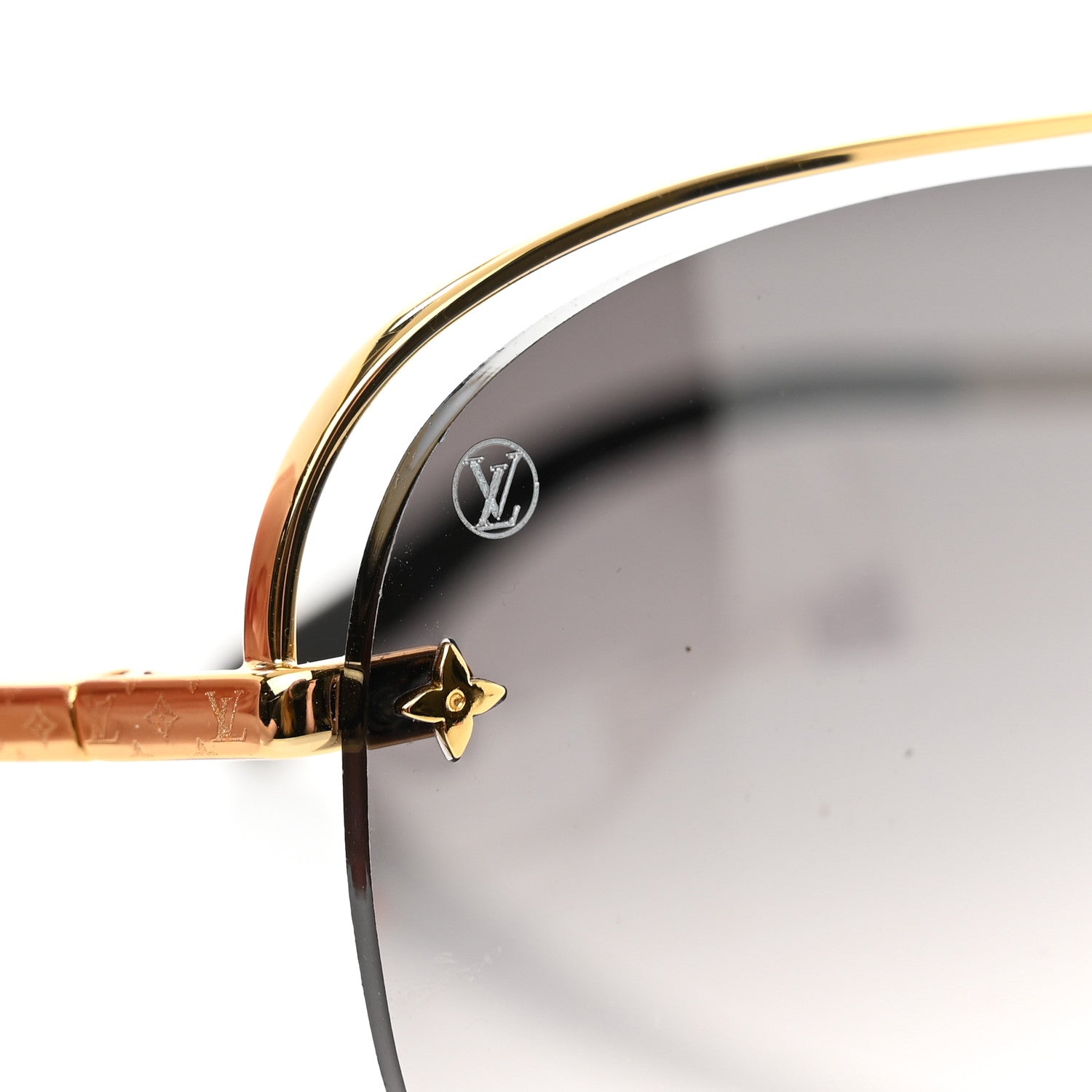 Louis Vuitton Grease Mask Sunglasses Z1045W Gold 8 of 9