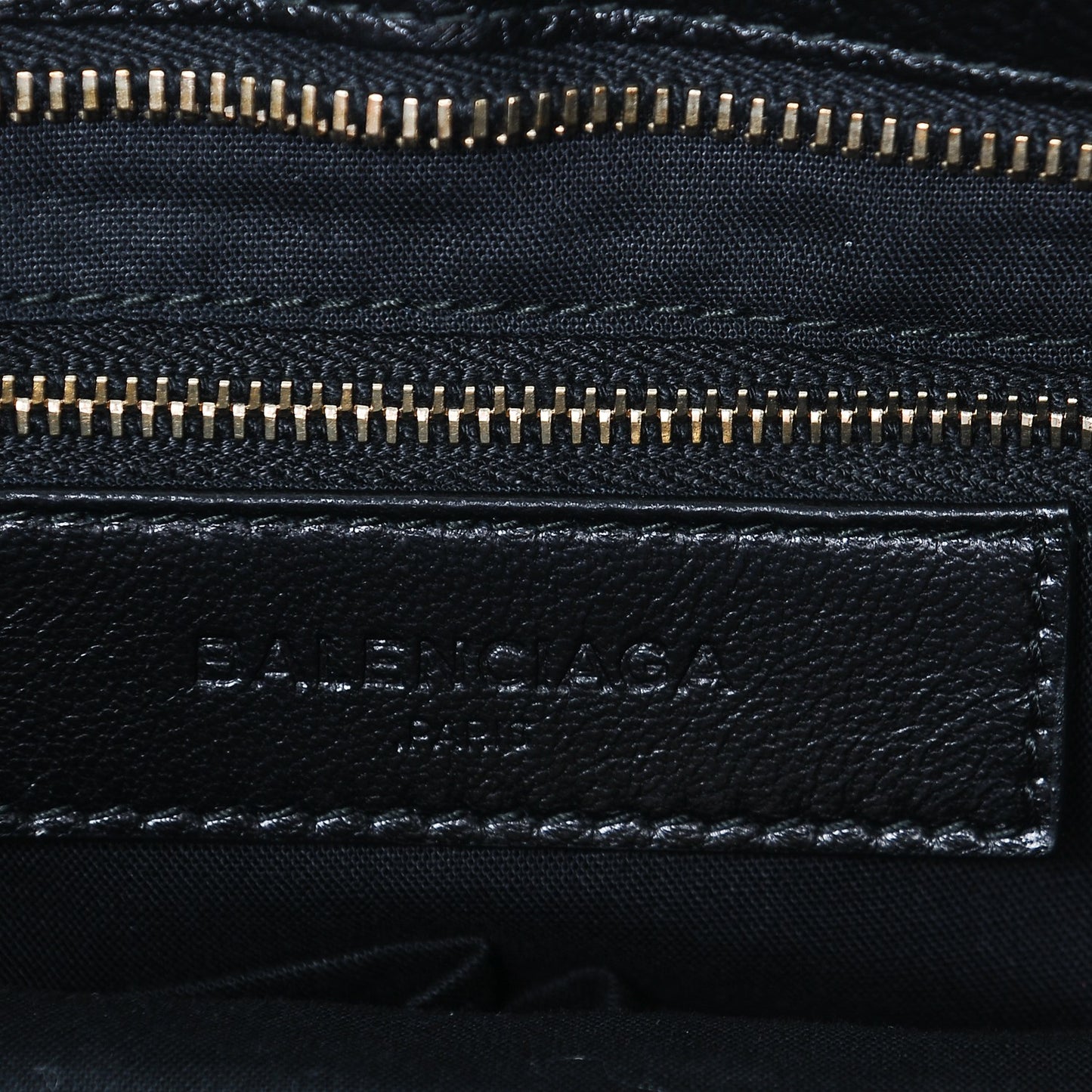 Chevre Gold Metallic Edge Hardware City Black