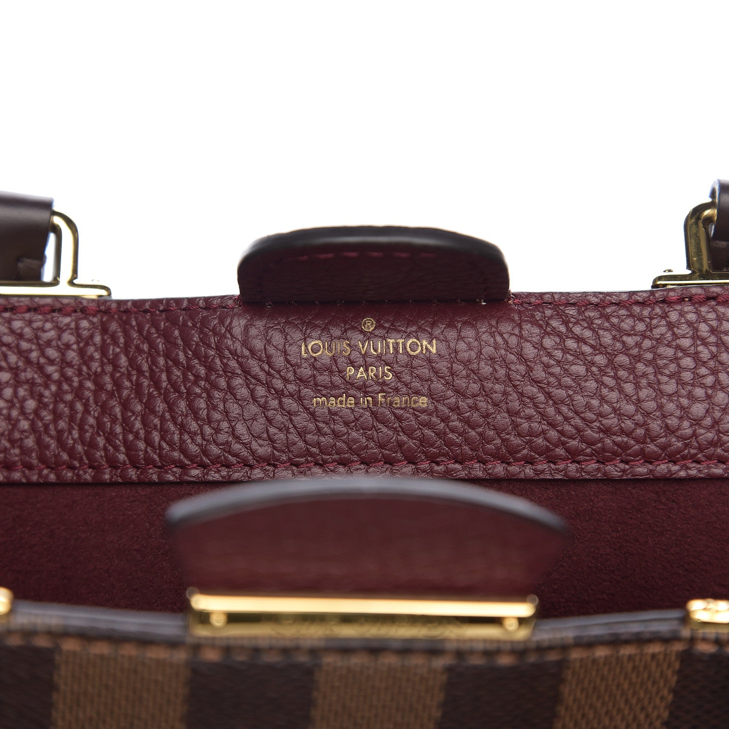 Louis Vuitton Damier Ebene Cuir Taurillon Brittany Bordeaux 5 of 8