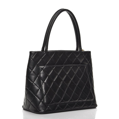 Chanel Lambskin Quilted Medallion Tote Black 3 of 15