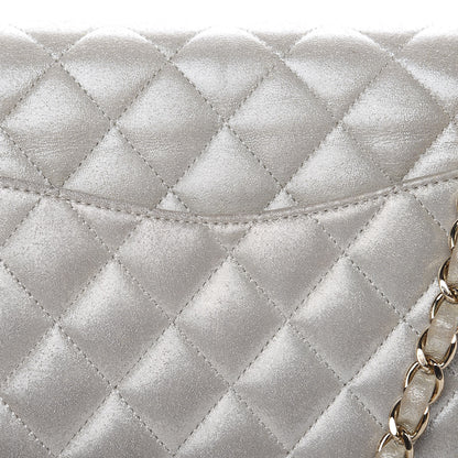 Chanel Iridescent Calfskin Medium Double Flap Light Gold 14 of 17