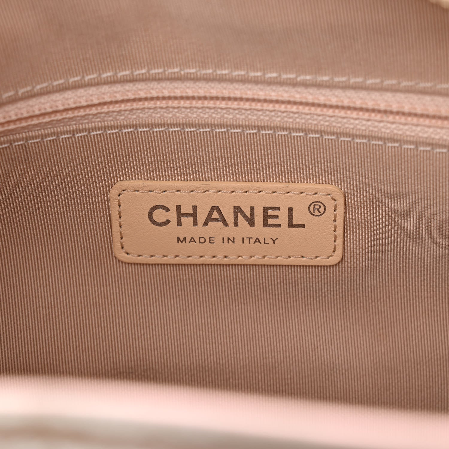 Chanel Iridescent Aged Calfskin Quilted Medium Gabrielle Hobo Light Pink 6 of 11