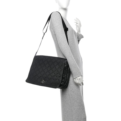 Versace Calfskin Embossed Medusa Messenger Bag Black 2 of 13