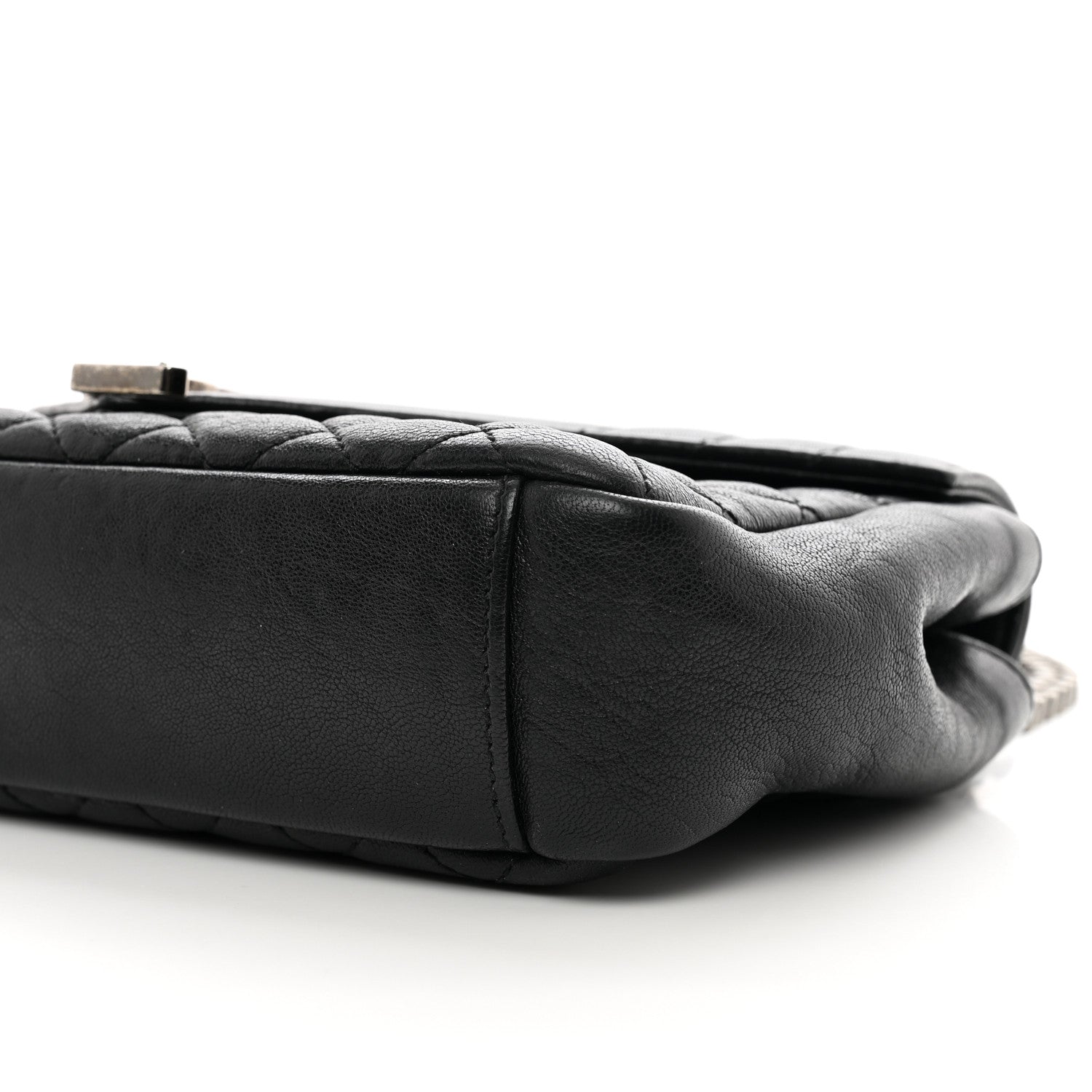 Saint Laurent Sheepskin Tri-Quilt Monogram Medium College Bag Black 10 of 11