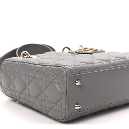 Christian Dior Lambskin Cannage Small My ABCDior Lady Dior Grey 7 of 10
