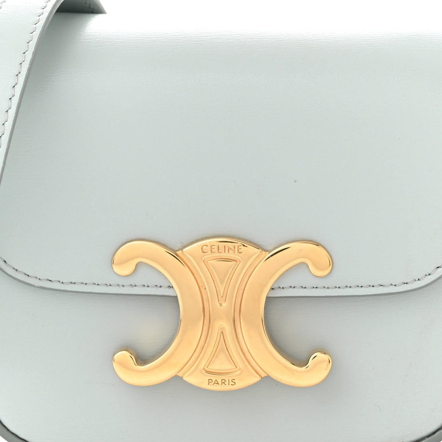 Shiny Calfskin Mini Claude Soft Blue
