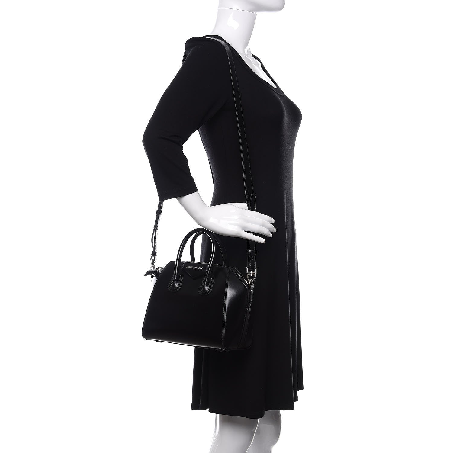 Givenchy Shiny Lord Calfskin Mini Antigona Black 2 of 11