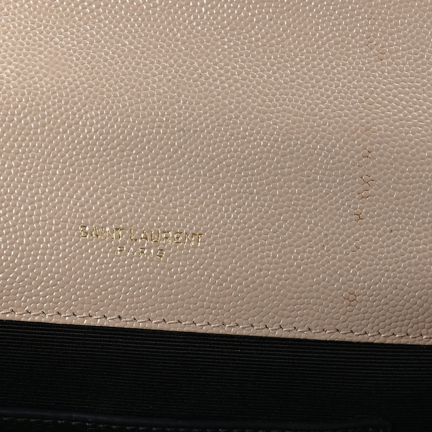 Saint Laurent Grain De Poudre Textured Mixed Matelasse Triquilt Small Monogram Satchel Dark Beige 5 of 7